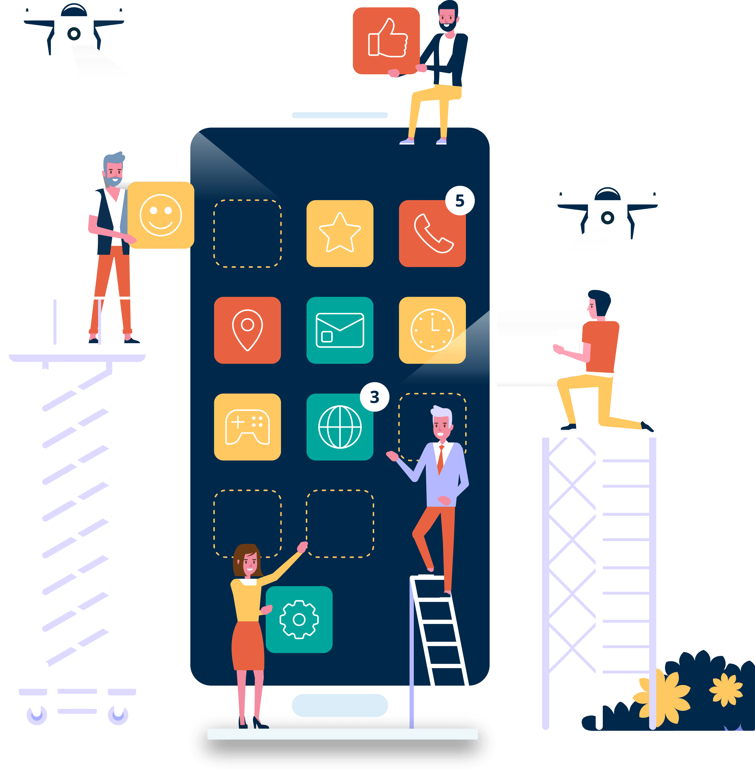 We create apps tailored to your goals, audience, and competition.